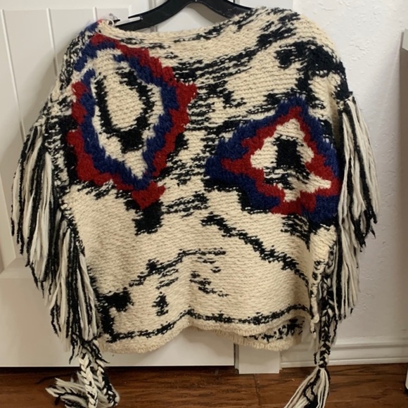 Isabel Marant Etoile Shanon Intarsia poncho $425 sold out - Picture 5 of 6